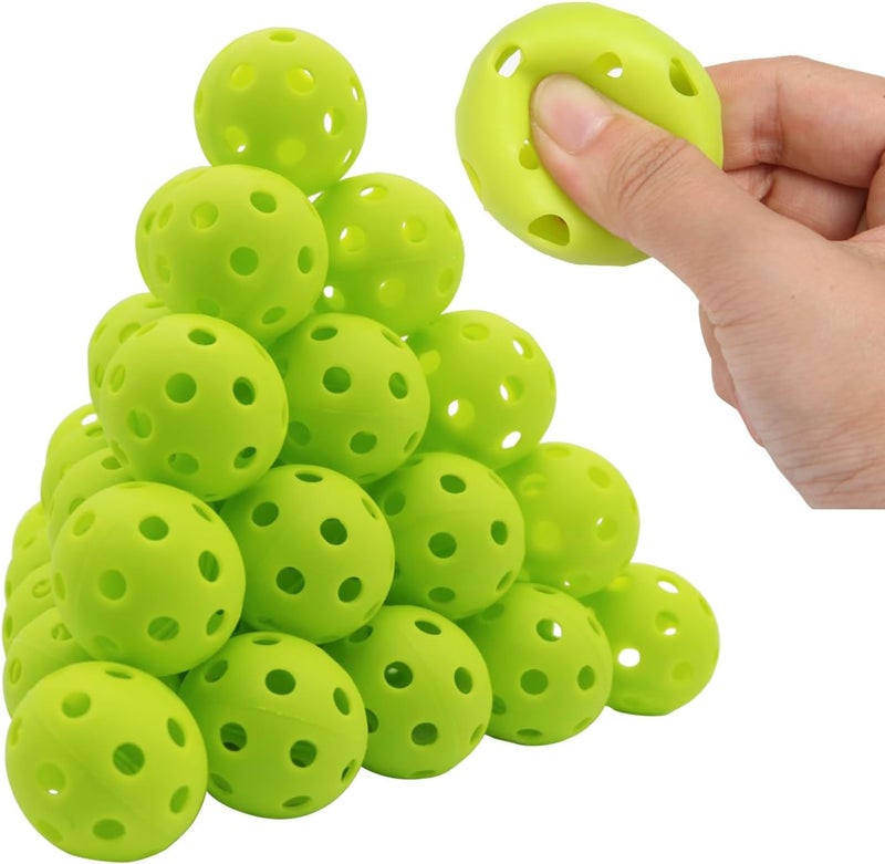 Avesfer 12/20/40 Pack Plastic Golf Balls Soft [Anti-Crack] 42mm Training Golf Balls for Swing Practice Golf Balls for Backyard Limited Flight Airflow Hollow at Home Use Indoor Green - Image 1